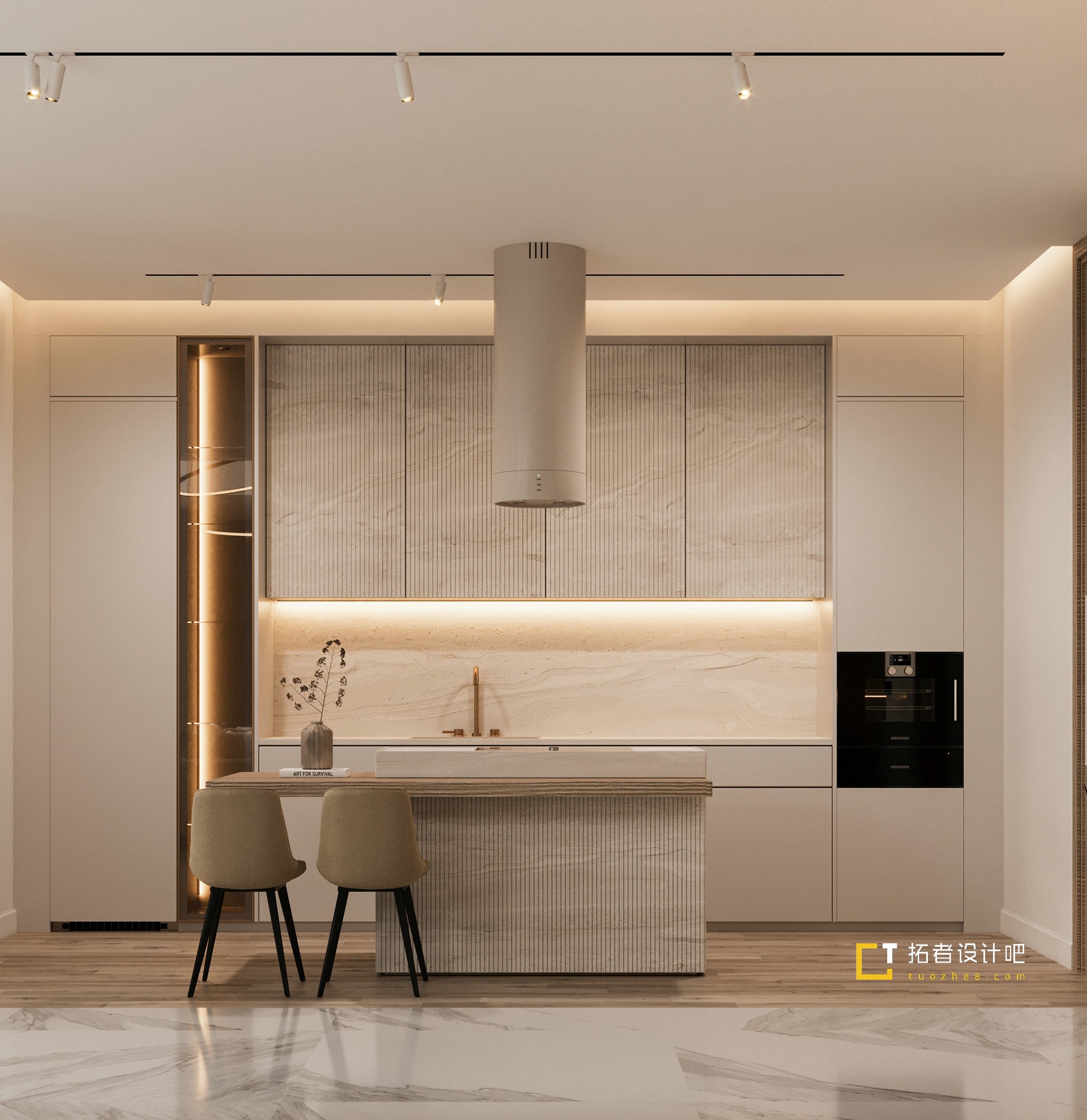 大理石+木质 打造现代简约空间！-18