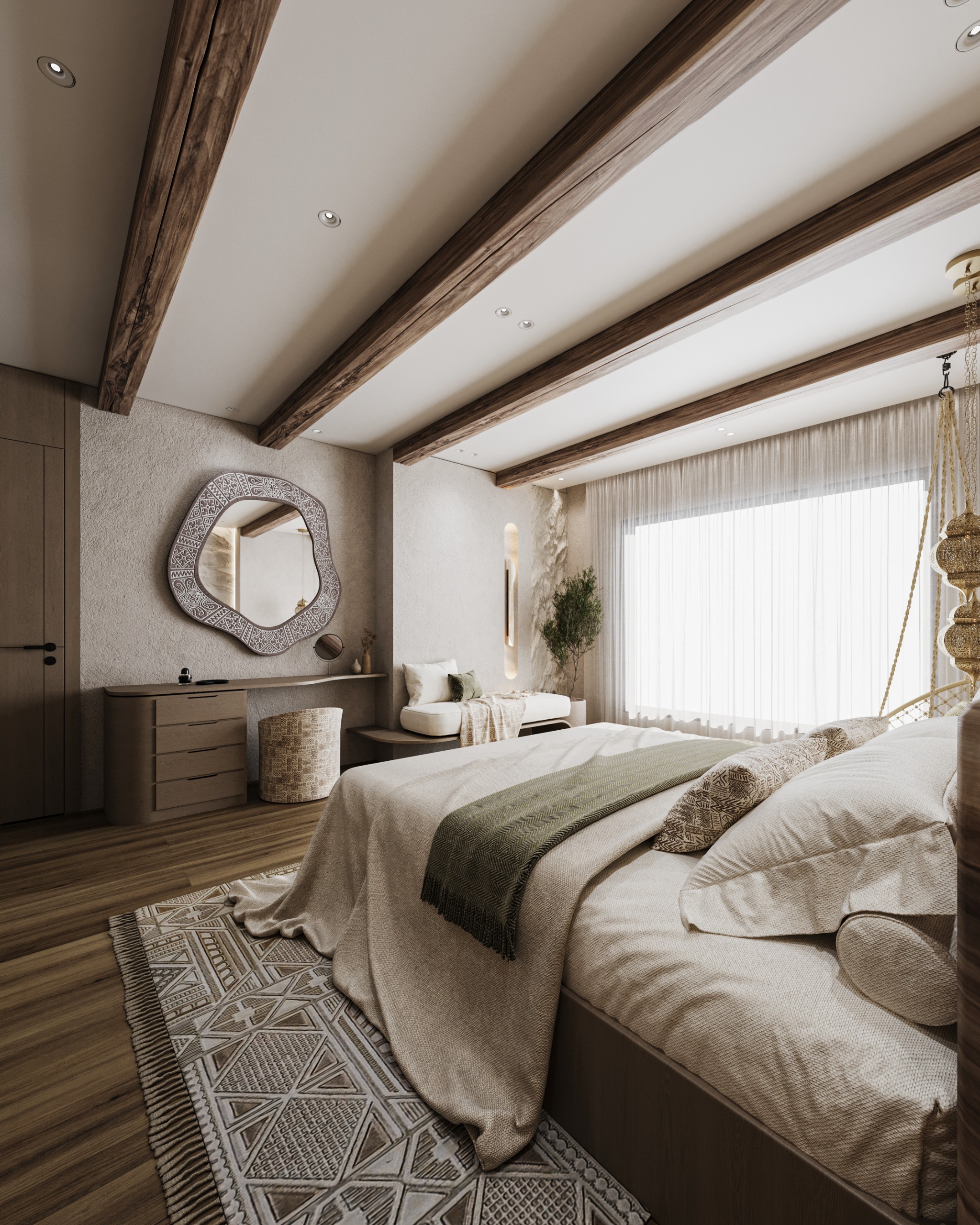 斯维安卧室设计（注：SIWIAN可能是特定的人名、地名或品牌名等，如果有更准确的对应信息，以实际为准）丨EgyptAlexandria丨Hammoud Architects-11