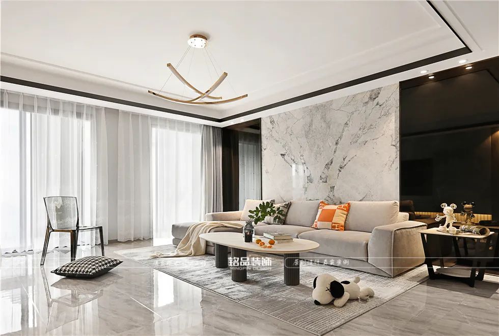现代轻奢大跃层丨铭品装饰-12