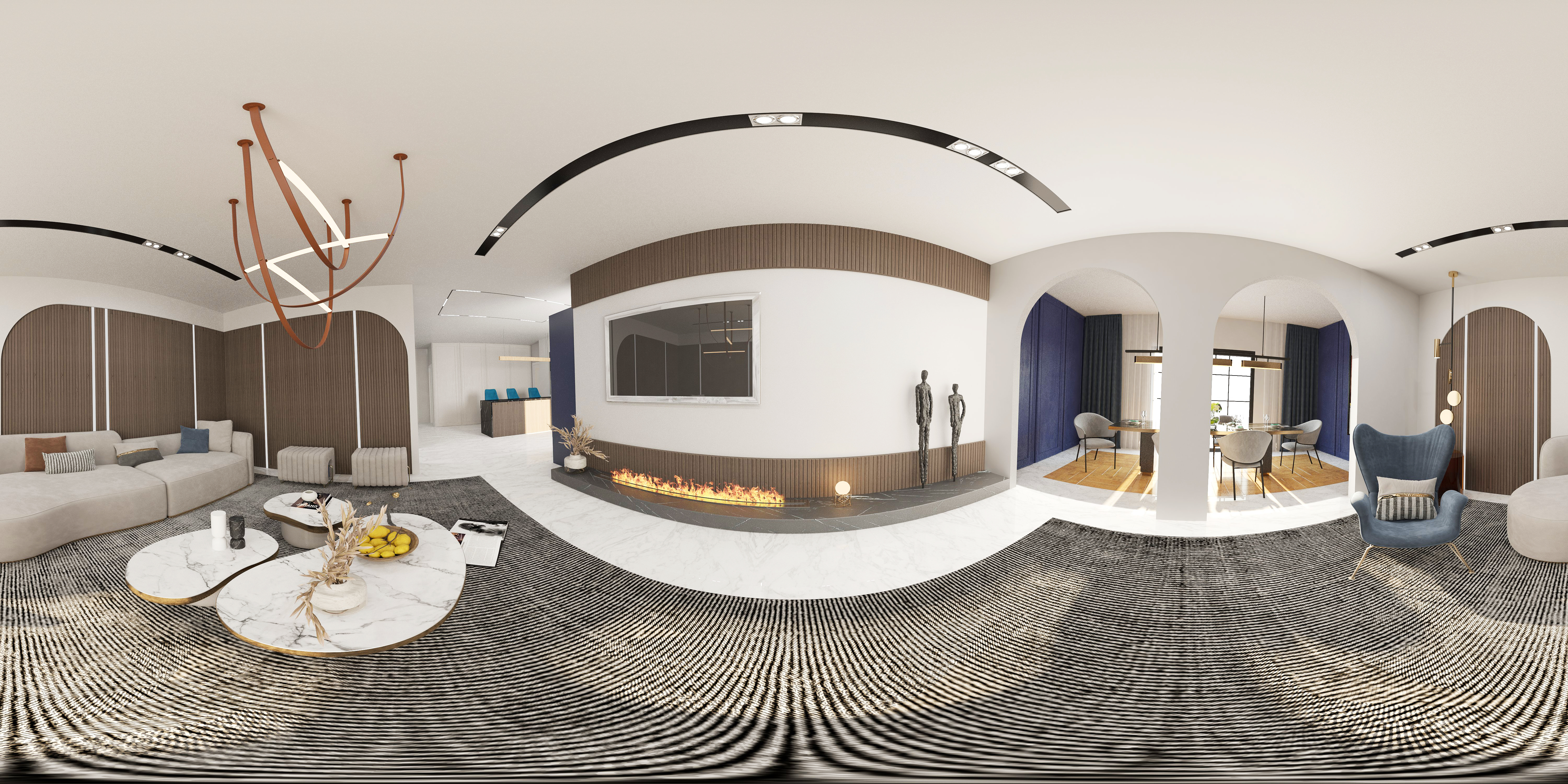 KSA 小别墅客厅及轻厨房设计-13