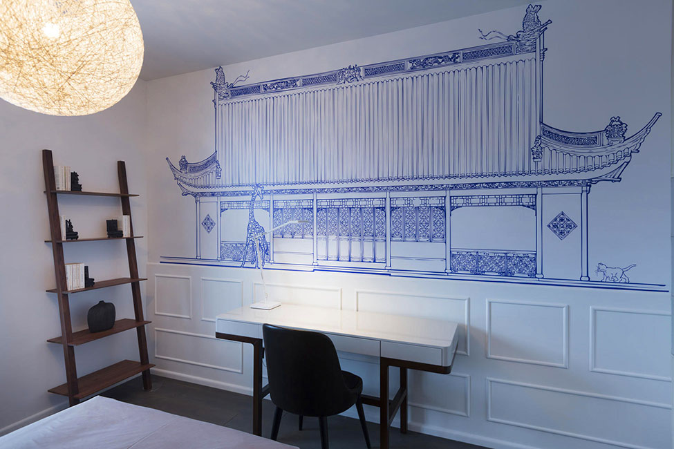 上海蓝色顶层复式公寓  Dariel Studio-22