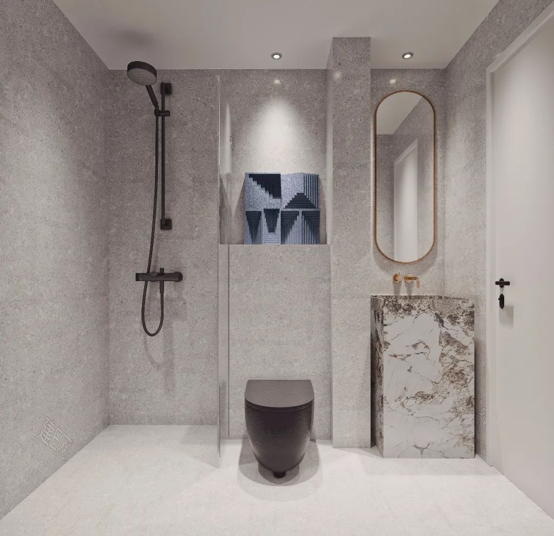 轻奢极简，60㎡裕中西里小区公寓设计诠释空间美学-22