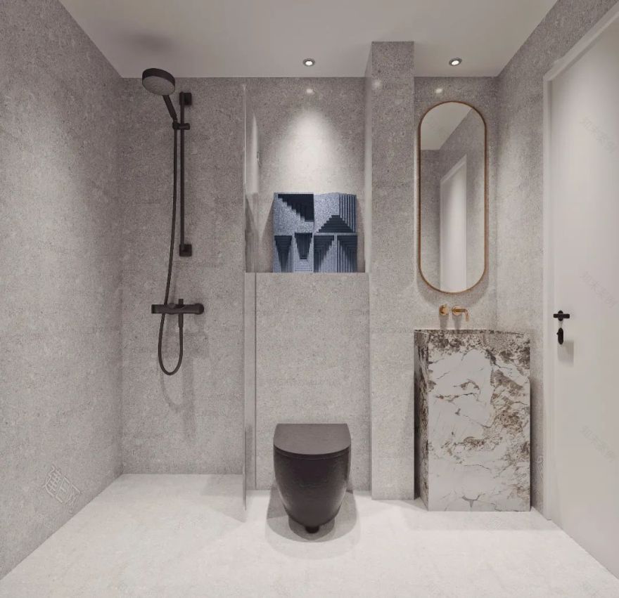 轻奢极简,60㎡裕中西里小区公寓设计诠释空间美学-22