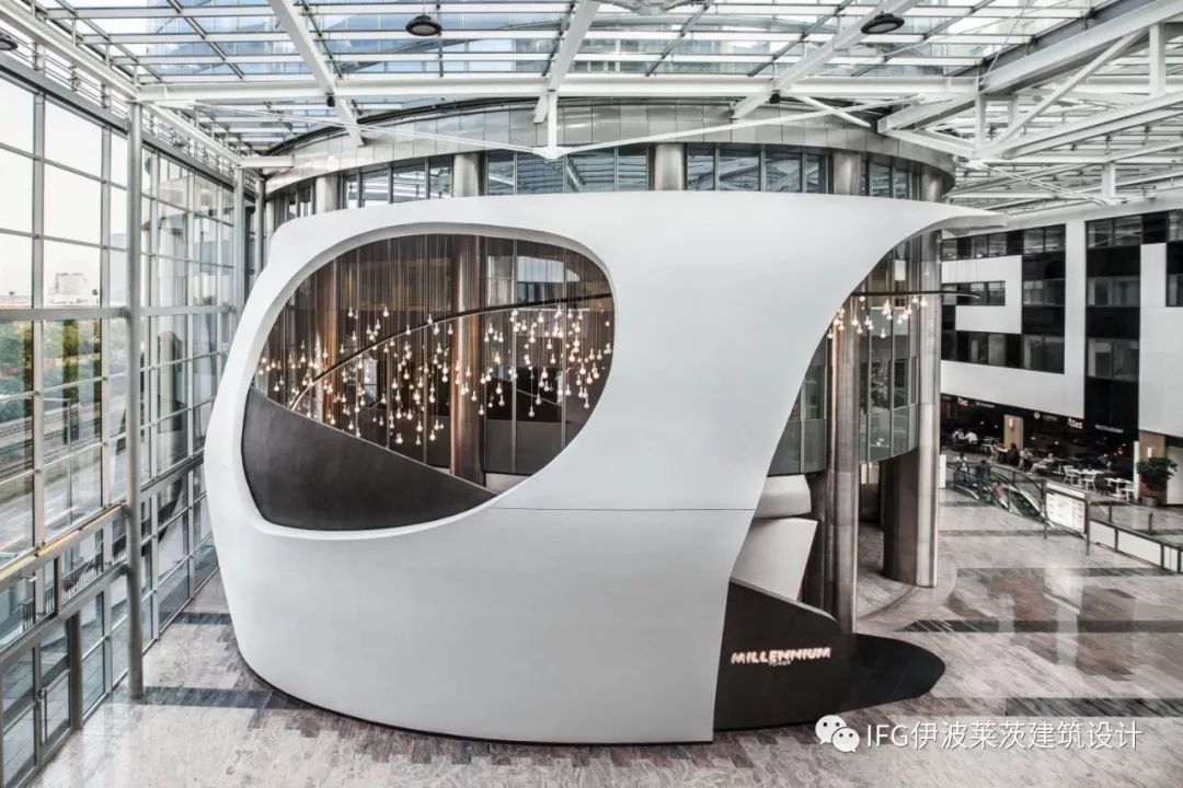 维也纳千禧塔大堂“贝壳”改造，优雅划分功能区域-5