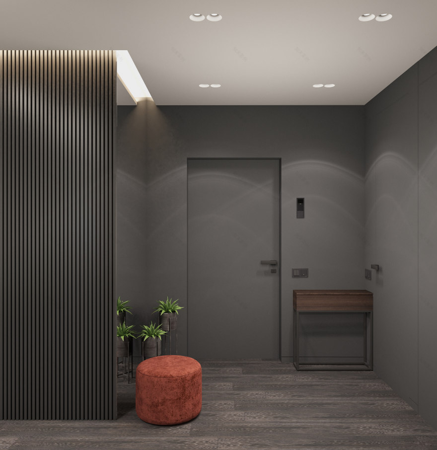 暗黑风格的大气公寓设计丨乌克兰敖德萨丨Iryna Dobrohorska-12