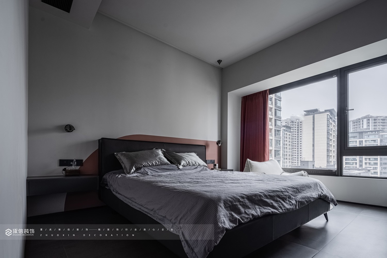 120 平现代风,黑红 cp 档丨琢信装饰-31