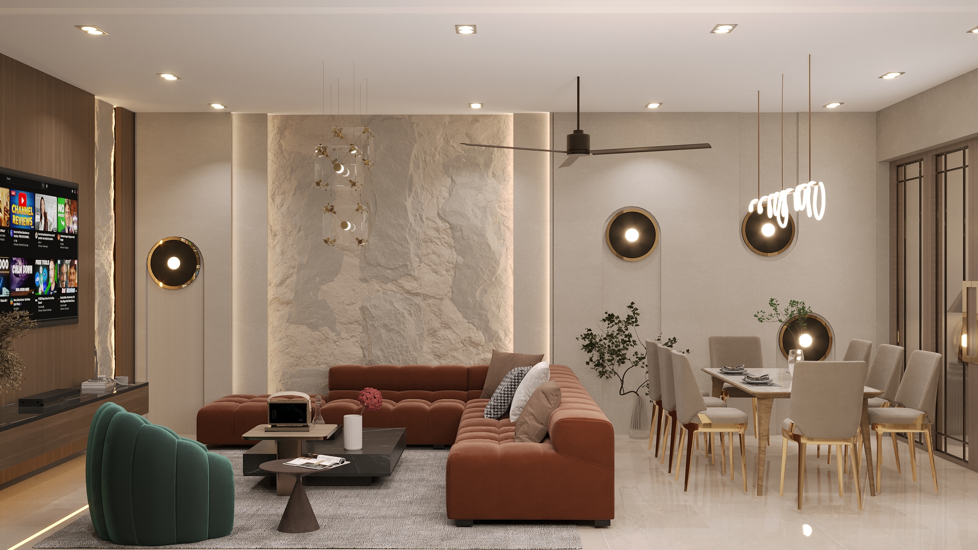 living , drawing, dining-4