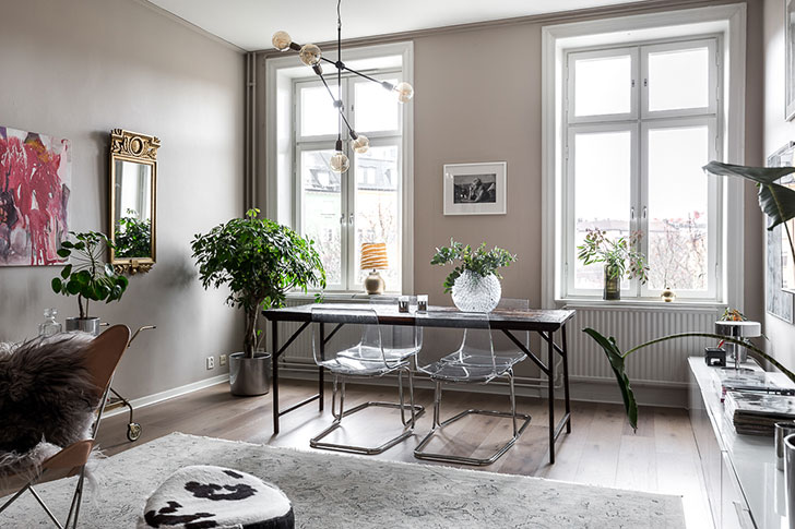 斯德哥尔摩时尚公寓 | 植物与画作打造的温馨空间-10