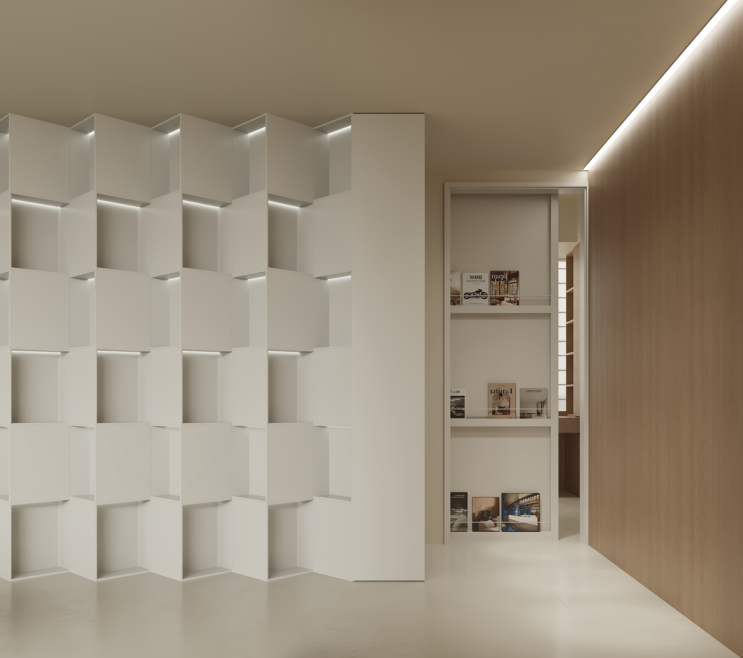 现代奶油风住宅设计-精装房改造项目-16