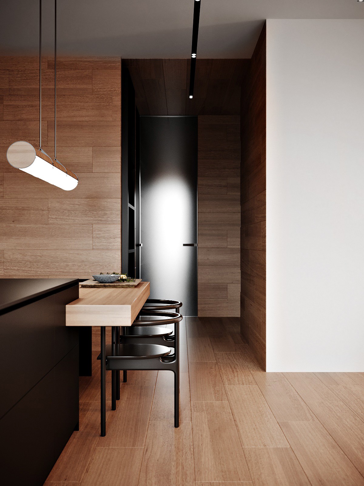 120m²现代风住宅，高级灰与木色的经典搭配-1