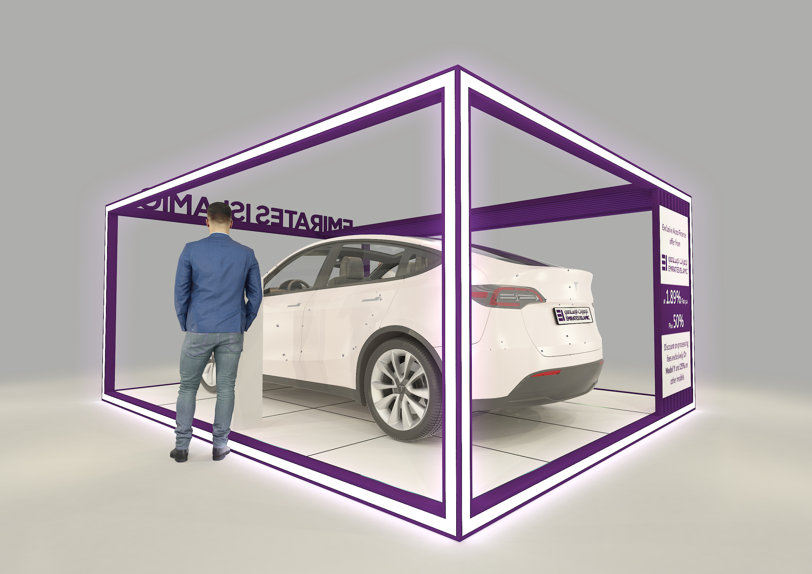 Tesla Car Display- Emirates Islamic Bank Dubai-3