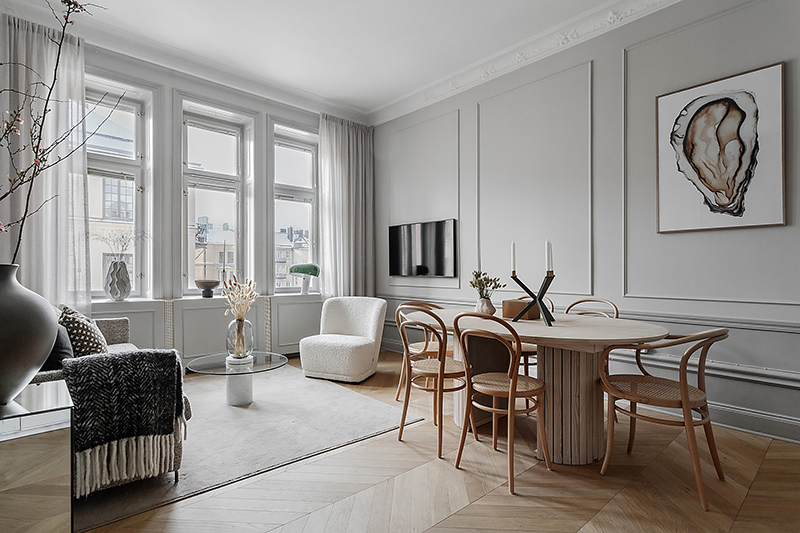 斯德哥尔摩 65 平米素雅灰调公寓设计-3