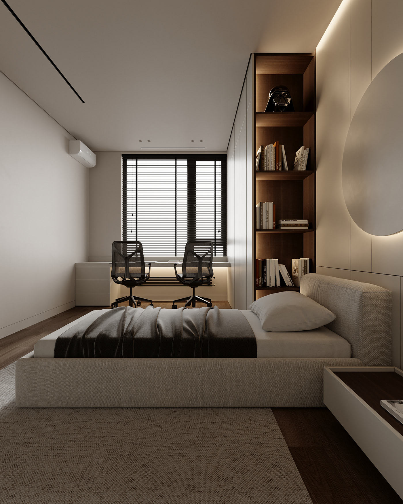 胡桃木灰调空间-43