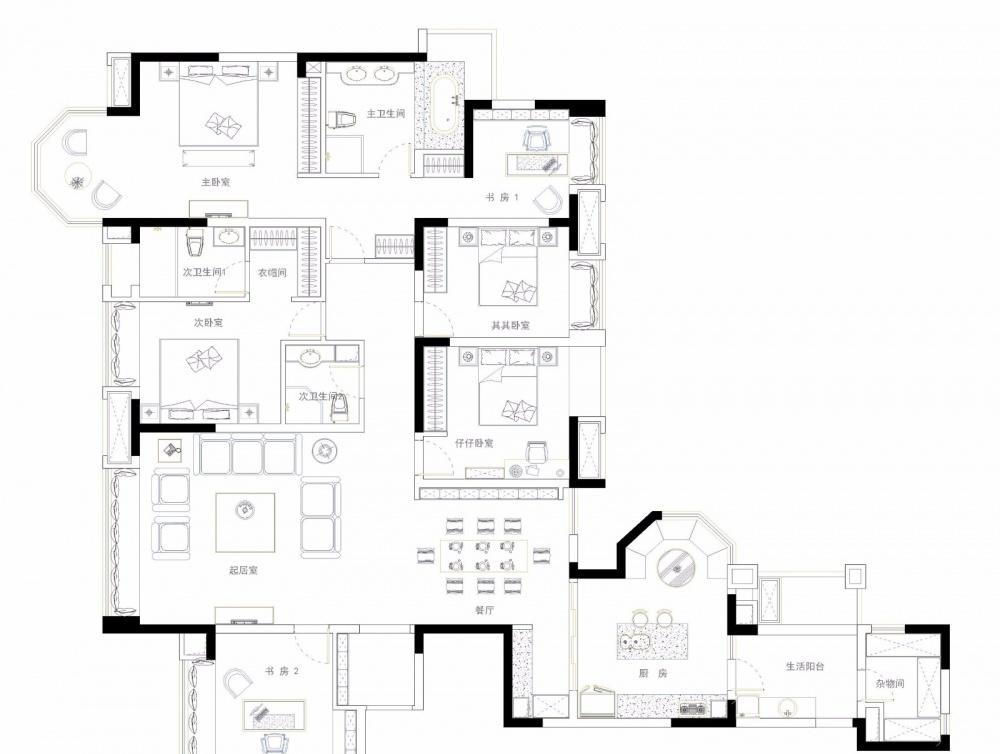 155㎡自由随性混搭家居，展现另类个性-0