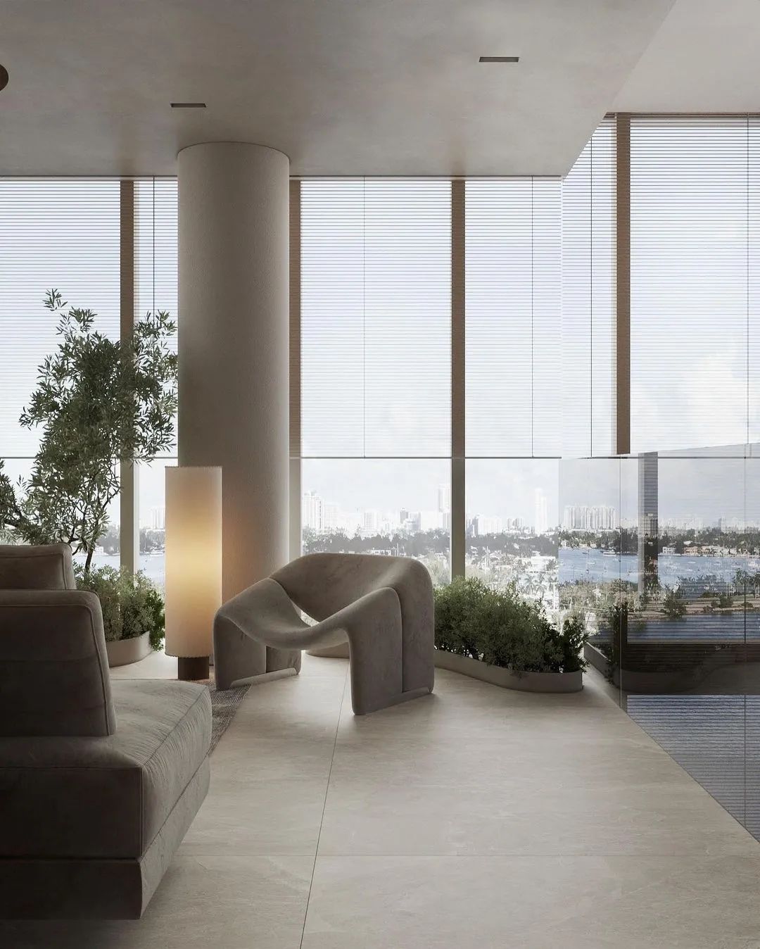 BISCAYNE BLVD 顶层复式极简主义设计丨ArtPartner Architects-61