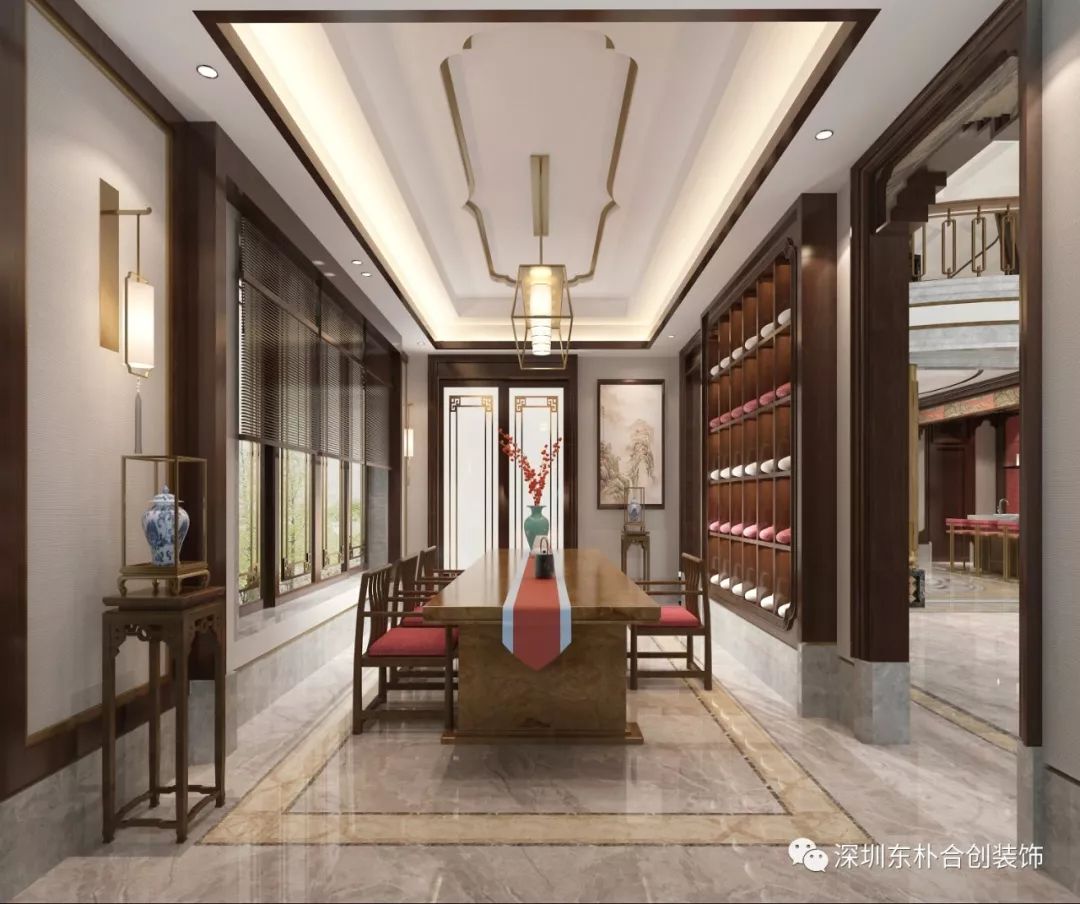 乐湾国际别墅新中式设计，传统与现代的完美融合-47