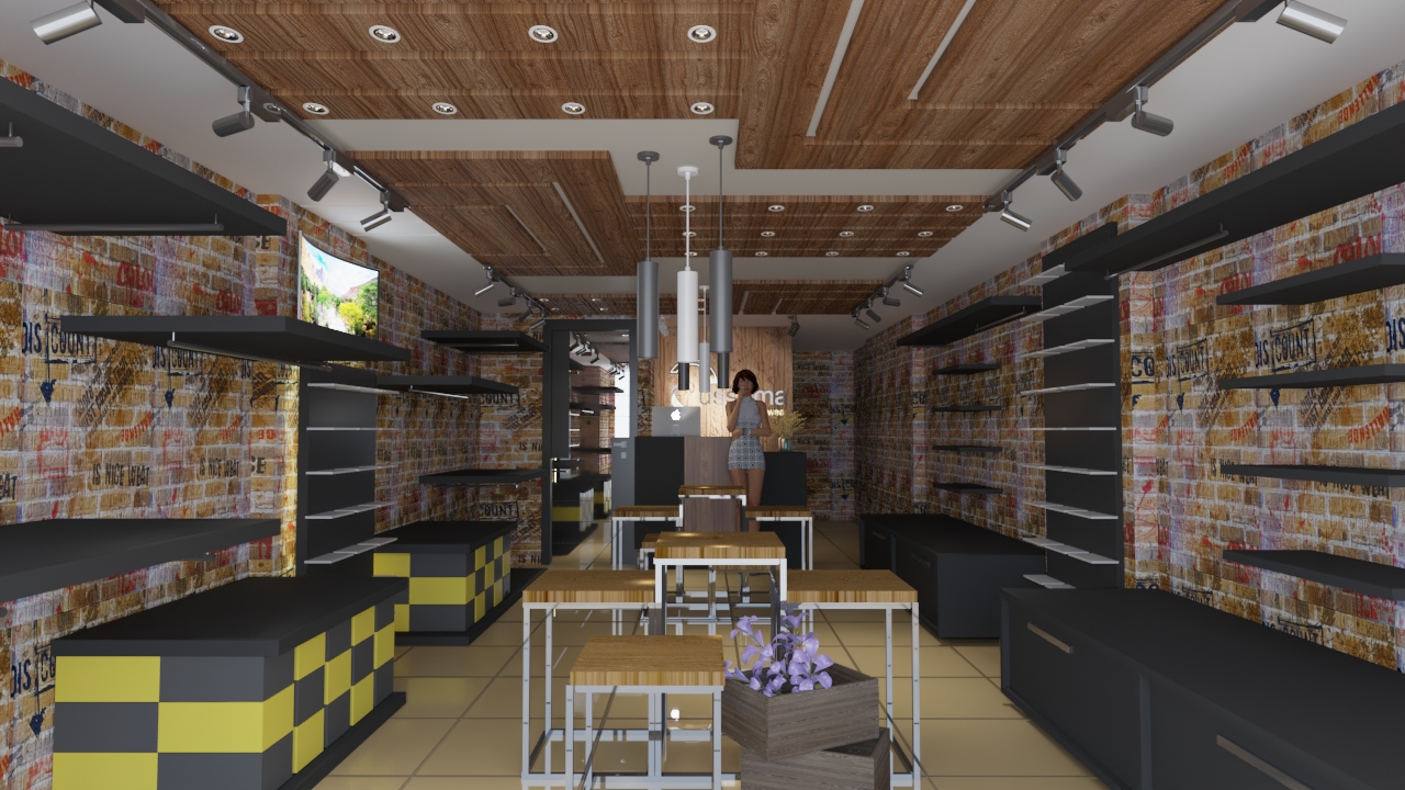 Interior design clothes shop-10