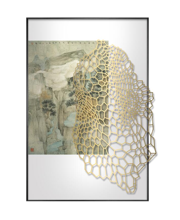 客厅玄关立体装饰画现代轻奢餐厅挂画简约抽象艺术装置画样板间-4