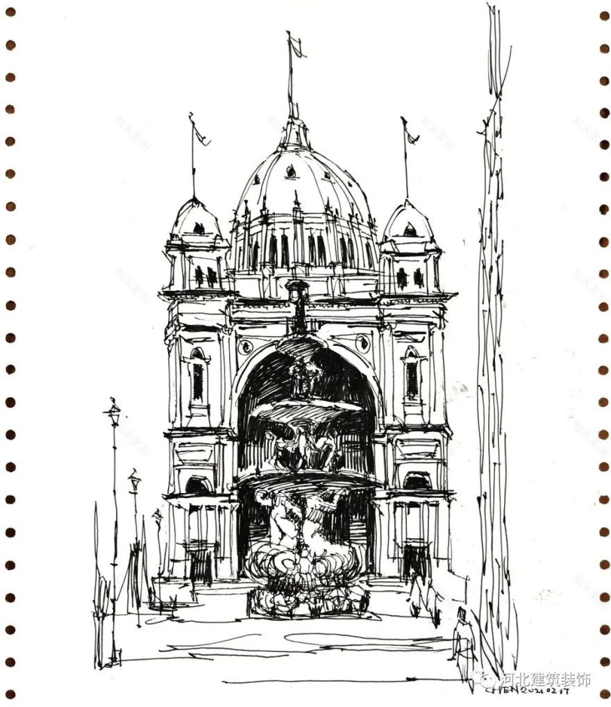 陈力军建筑速写丨中国河北-41