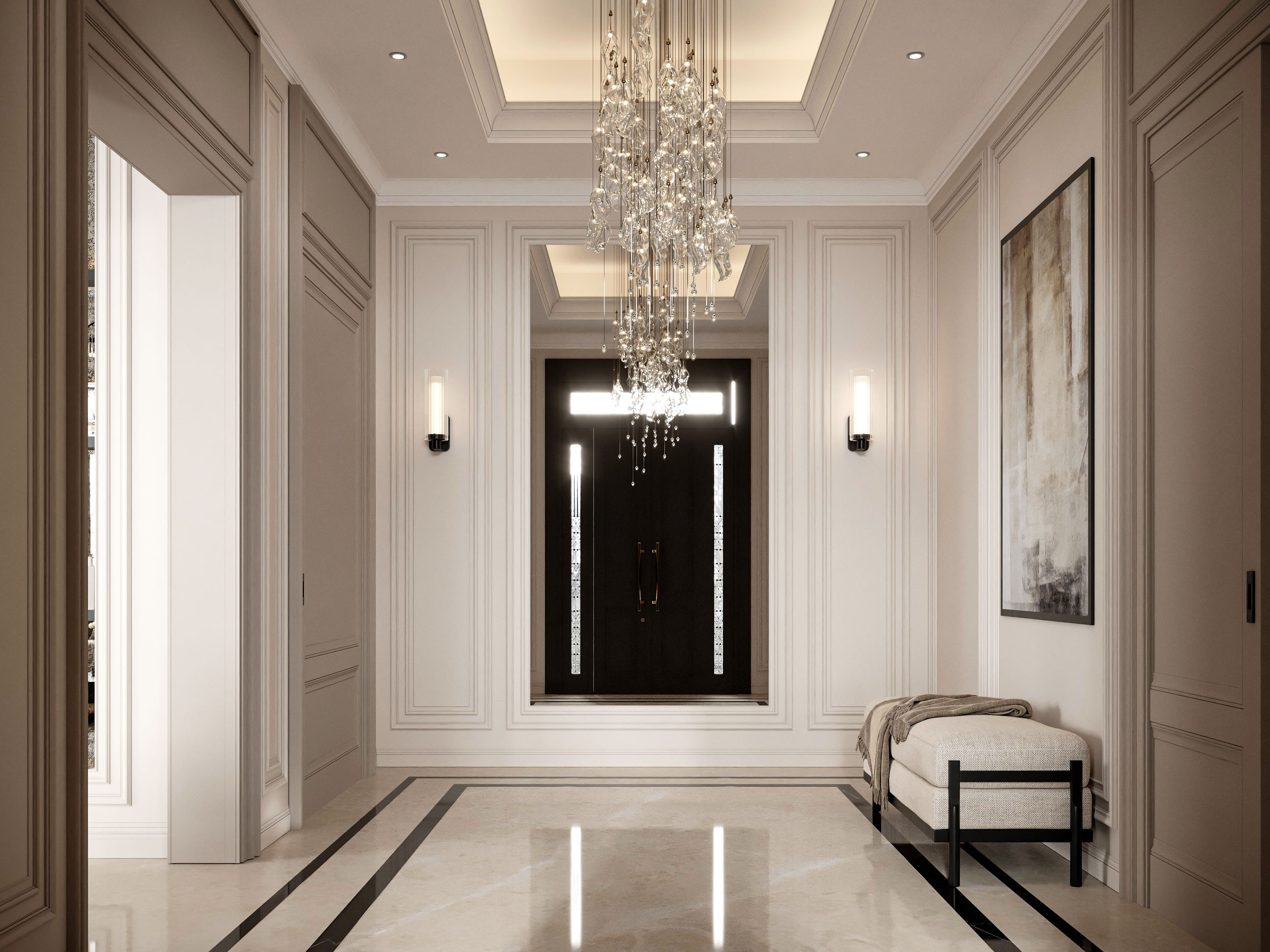 "Timeless Elegance: New Classic Style Simplex Villa"-2