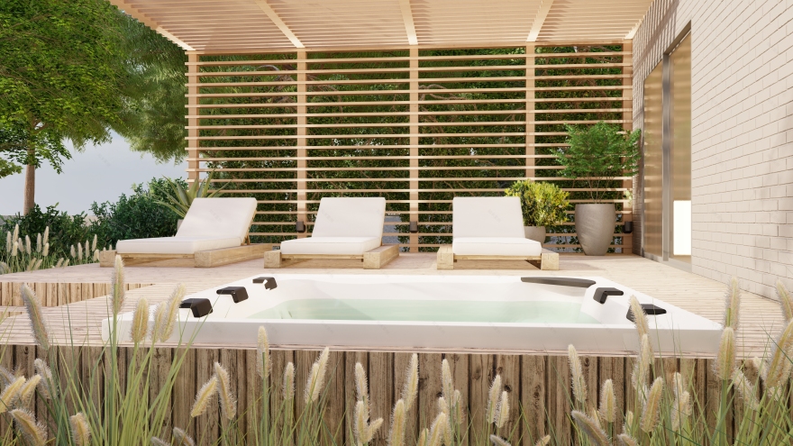 后院设计与三维渲染丨中国德州丨EF Architectural Design Studio-11