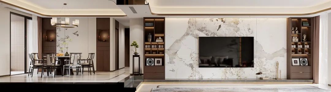 现代 206㎡熙园新中式风住宅丨中国-7