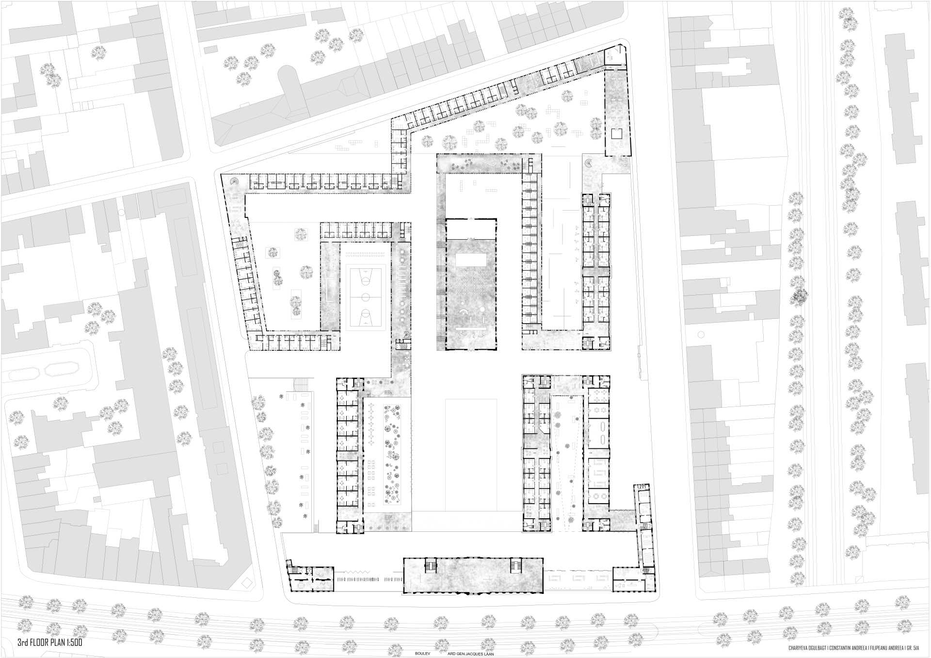“Crown Barracks”从军事营房到大学校园改造丨比利时-11