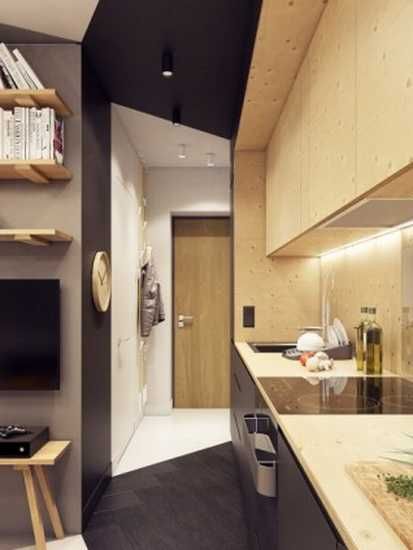 Маленькие Квартиры студии до 30 м2 (7 проектов) - Фото и планировка-33