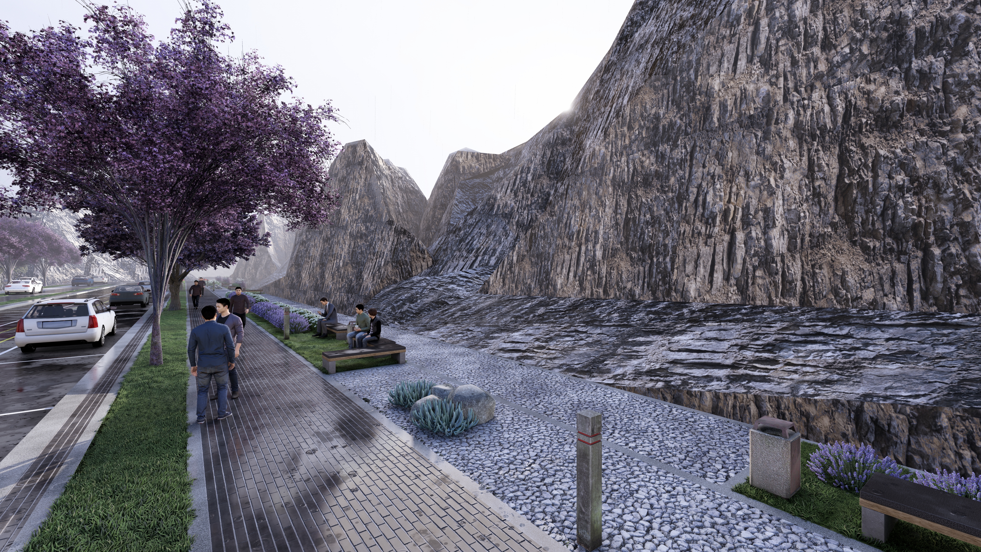 Public realm proposals - Abha main roads-8