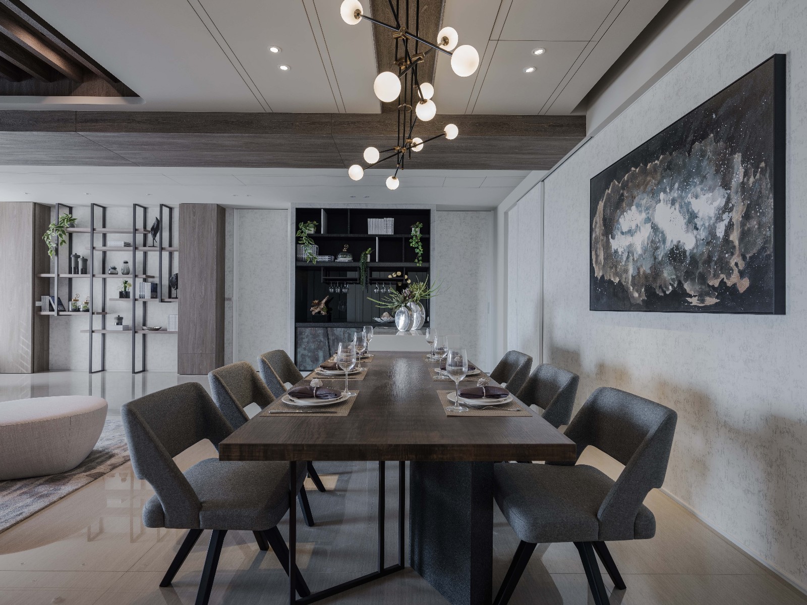 海暮色——现代风住宅  同育空间设计-15