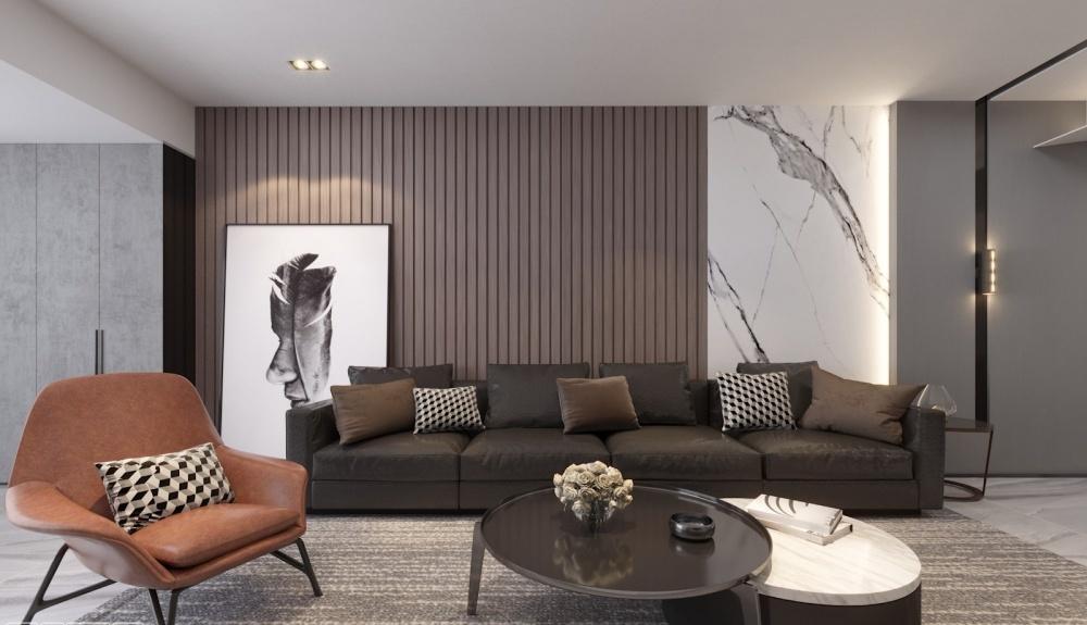 半日·现代简约,无主光源设计,个性斜顶,空间质感饱满-3