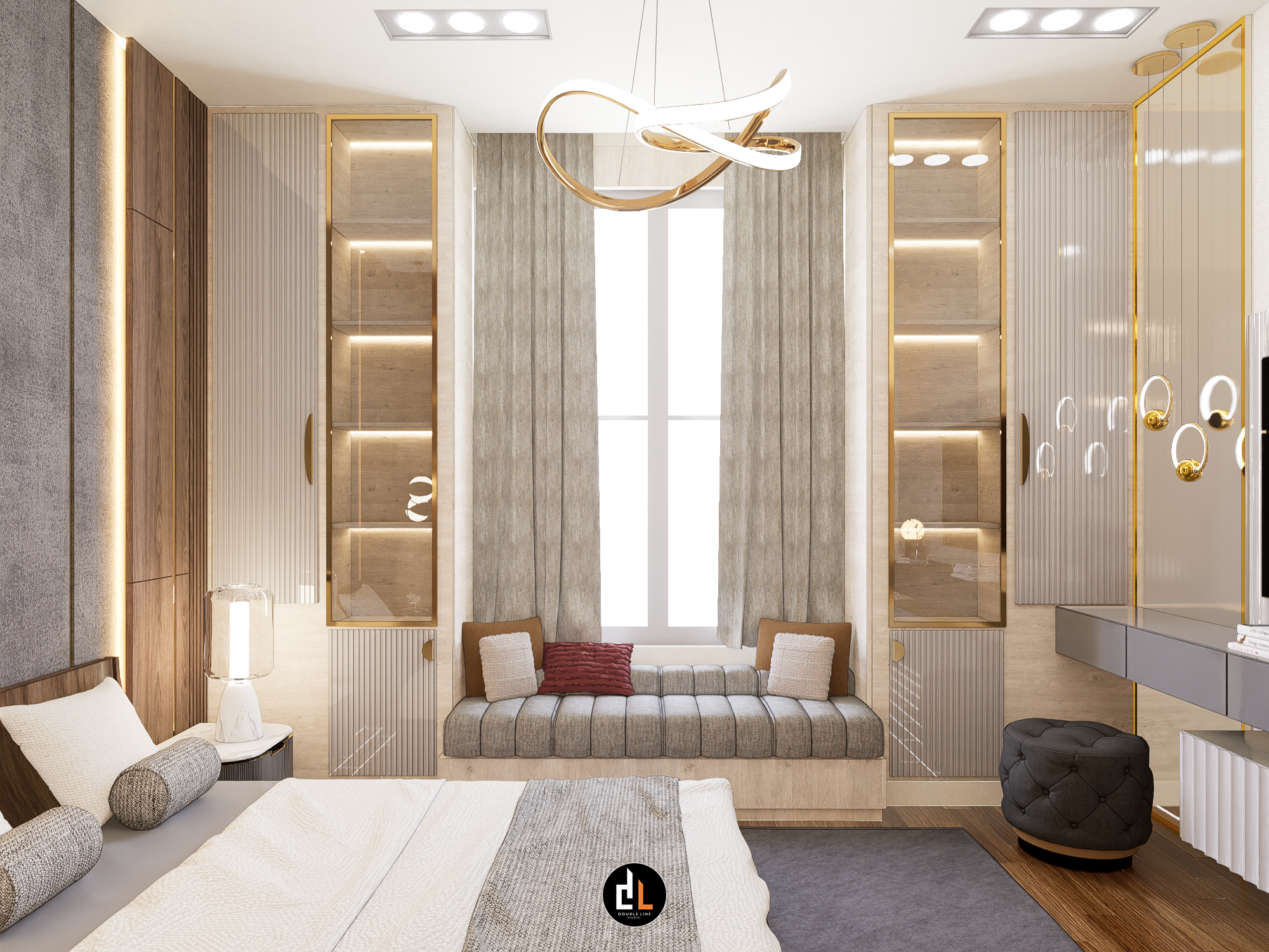 女孩卧室  O 西部公寓丨DL 工作室-13