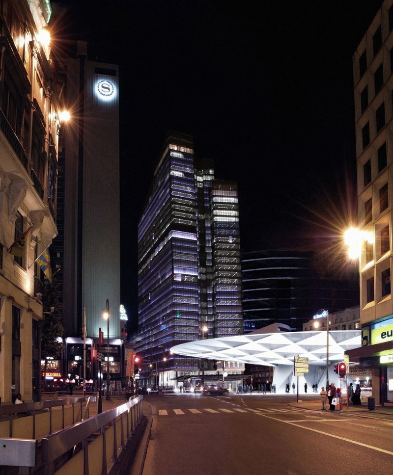 布鲁塞尔罗吉尔广场雨棚建设项目丨比利时-7