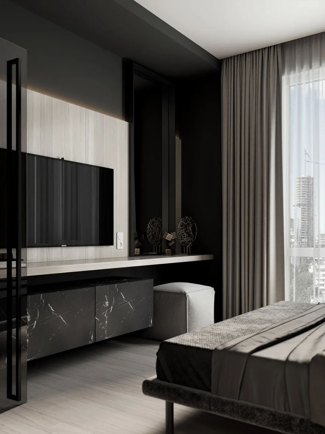 奶油色调黄铜细节,打造 120㎡精致高雅空间丨MARTA SHPACHENKO-64