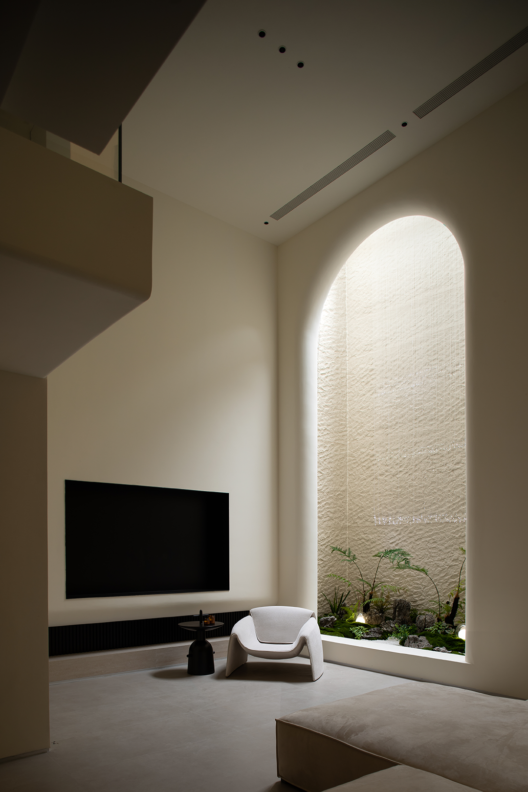 光之瀑布挑空别墅丨中国金华丨涵舍空间设计-15