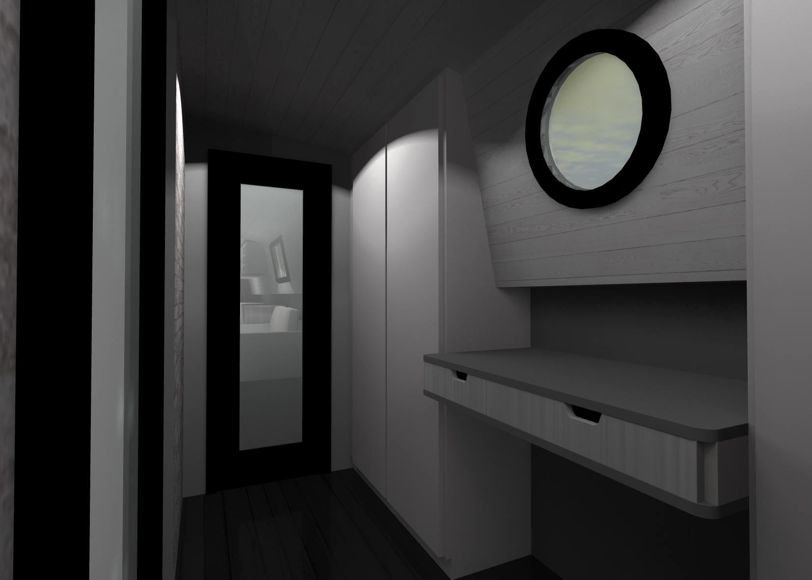 Black&WHITE CANAL BOAT INTERIOR CRICK BOAT LAYOUT3-25