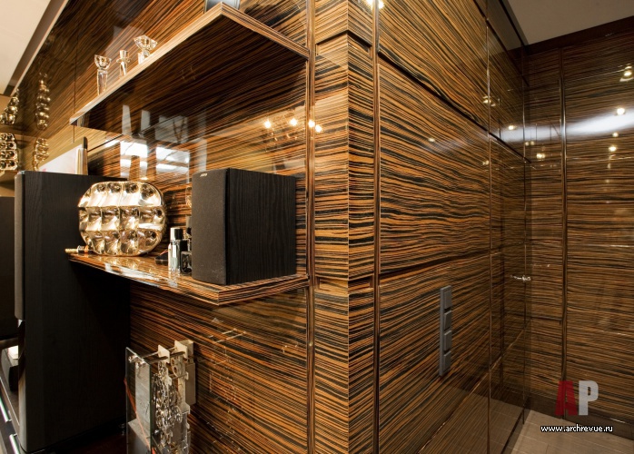 现代风格带紫檀木面板的小户型三居室公寓室内设计丨俄罗斯莫斯科丨安德烈耶夫·弗拉季斯拉夫-18