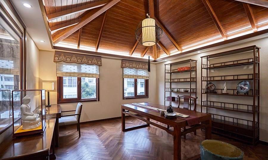 梦湖山庄新中式归来，打造别墅书香雅致空间-2
