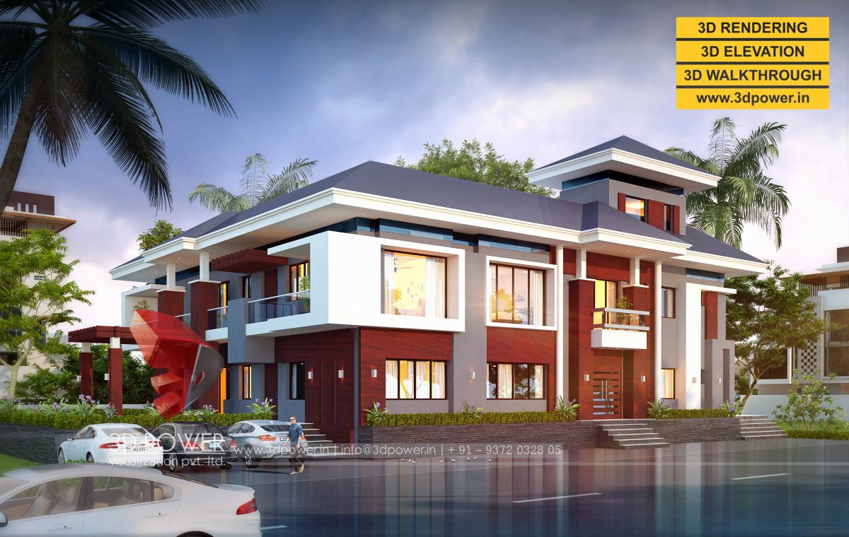 bungalow 3d design architectural rendering-0