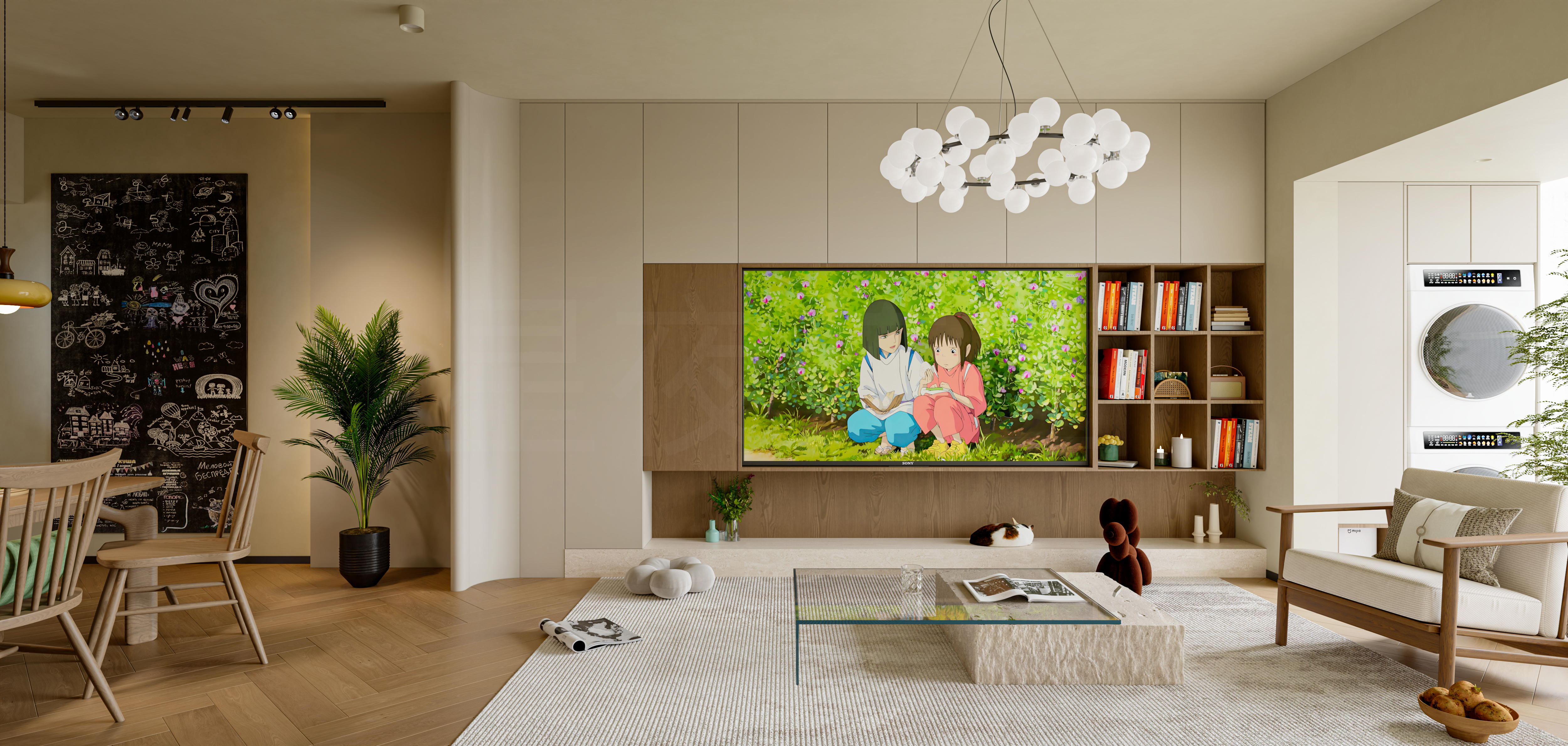 奶油风家装温馨小家-3