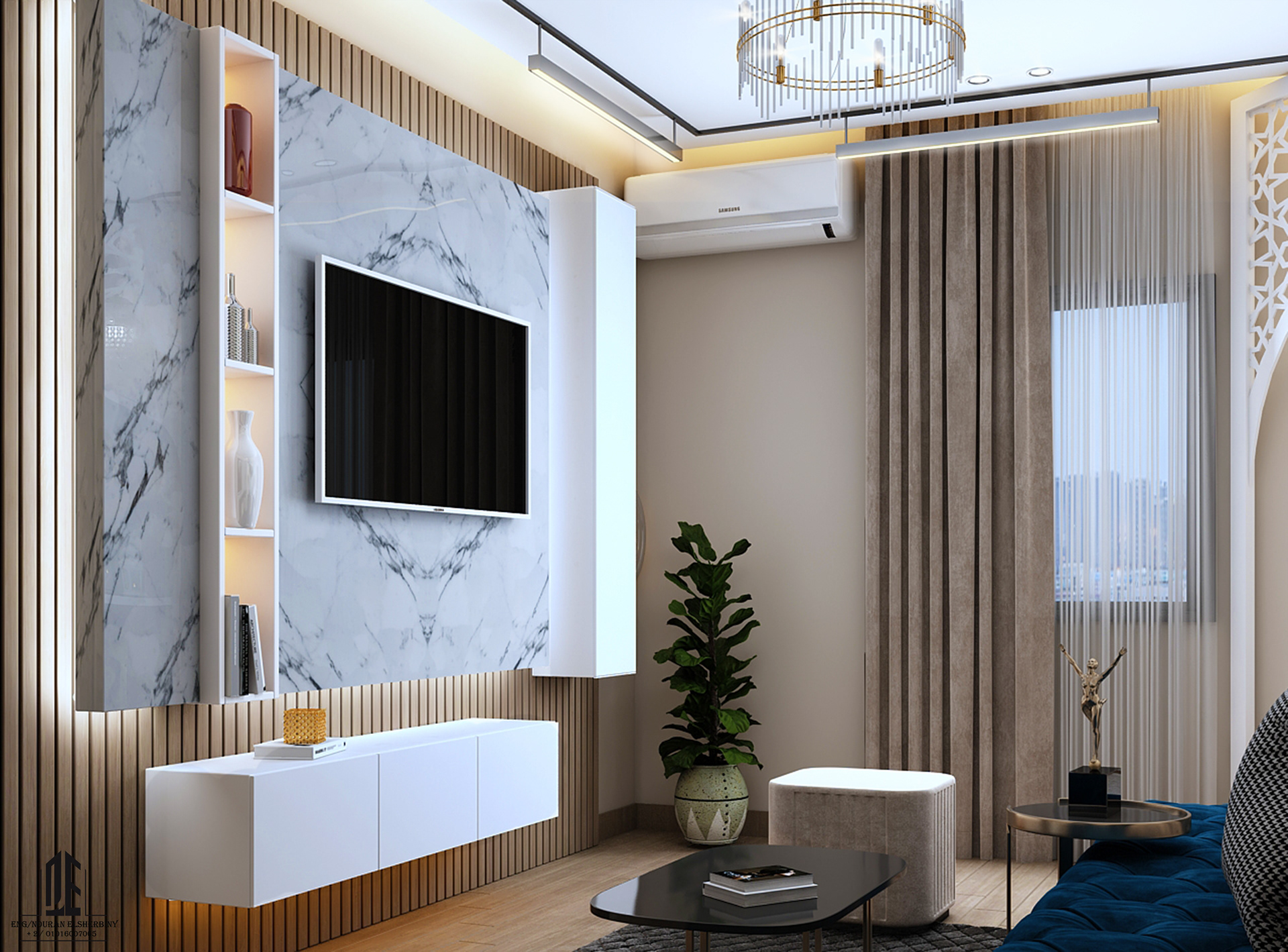 带祈祷角的客厅设计丨埃及-6