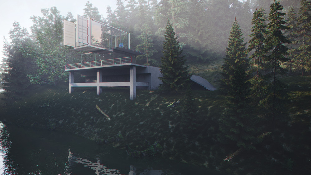 森林深处的素色设计空间-14