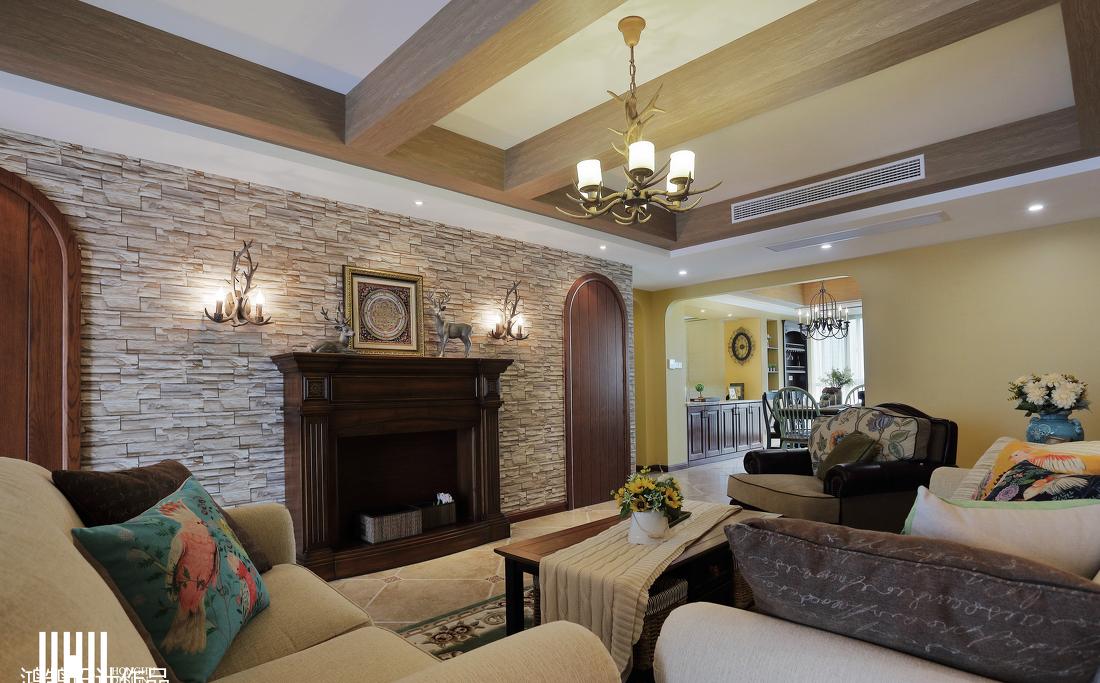 鸿鹄设计丨公寓丨◤乡居岁月◢【阳湖名城】193㎡乡村美式-23