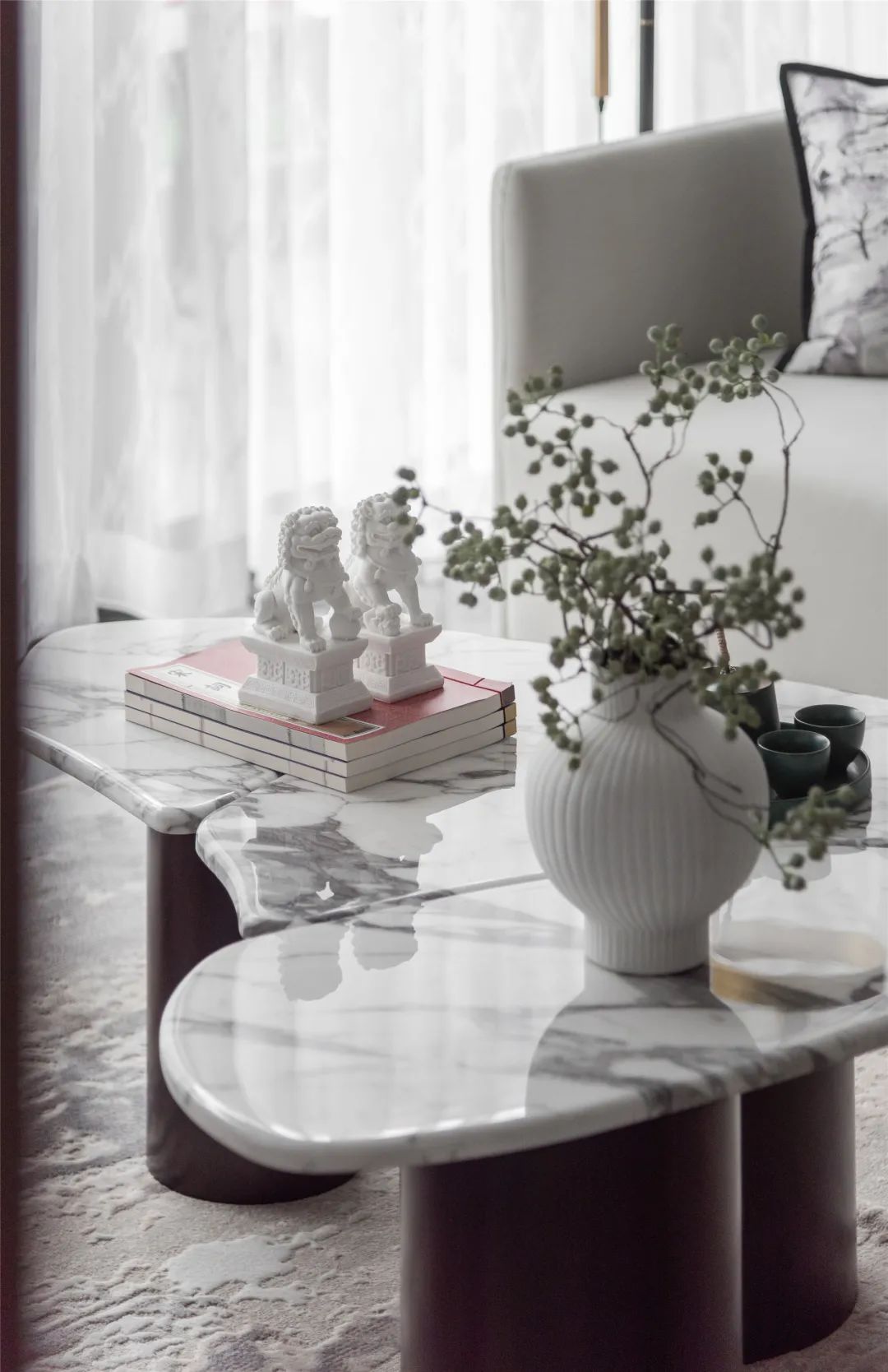 泽京铂宸现代中式样板间丨中国河南丨品辰装饰工程设计有限公司-10