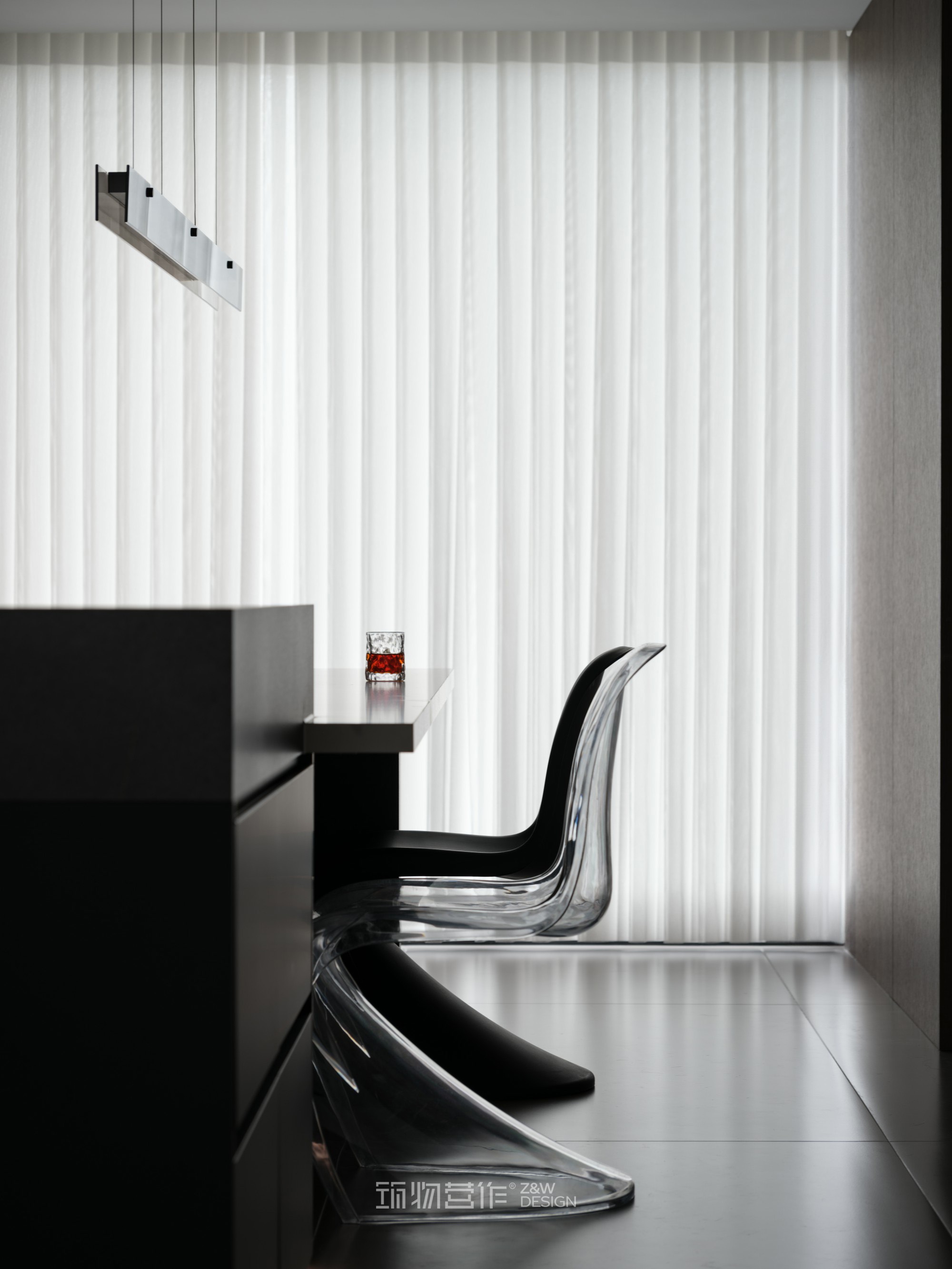 筑物营作实景｜180㎡暗调极简婚房设计-35