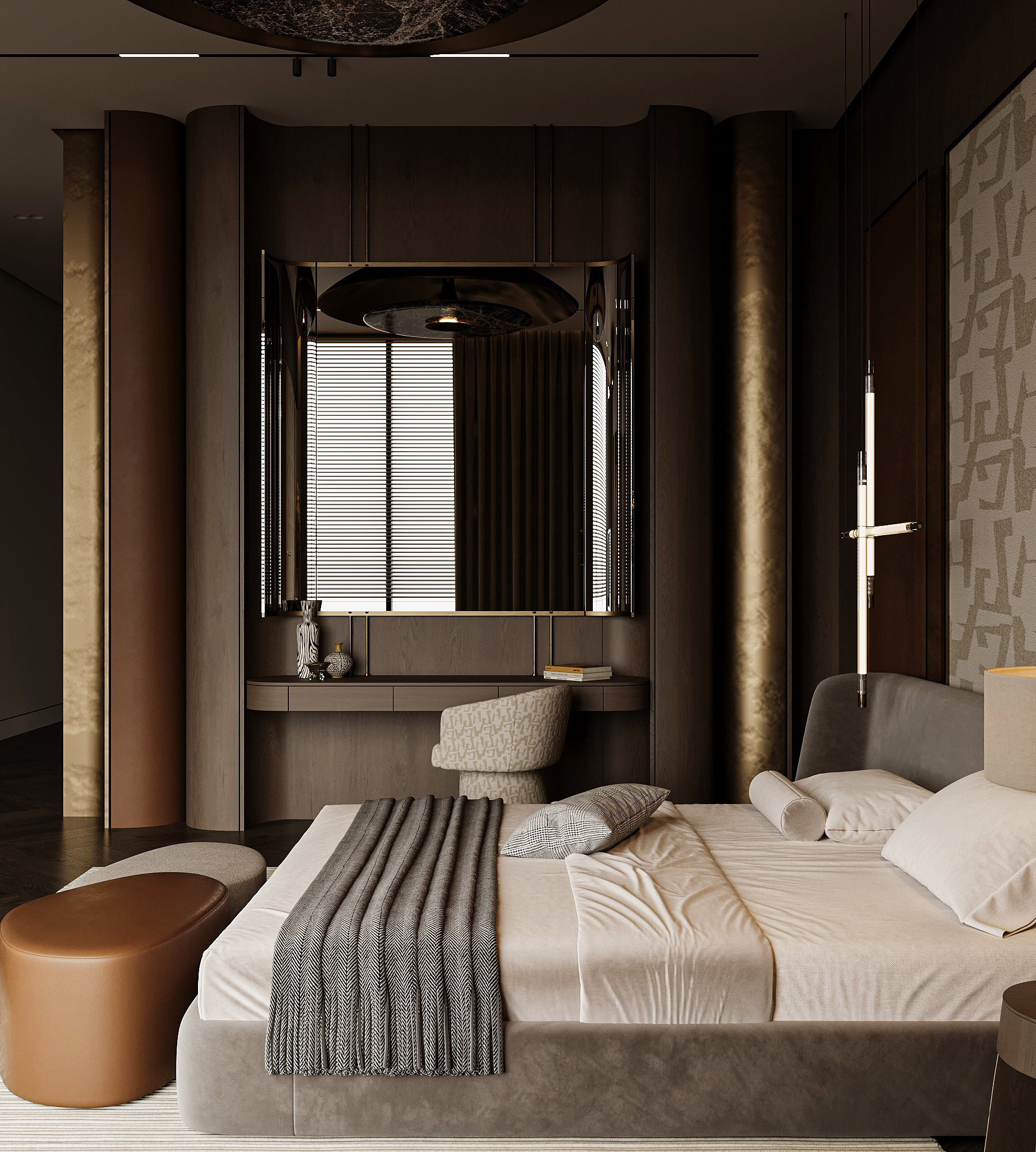 豪华主卧设计丨沙特阿拉伯-6