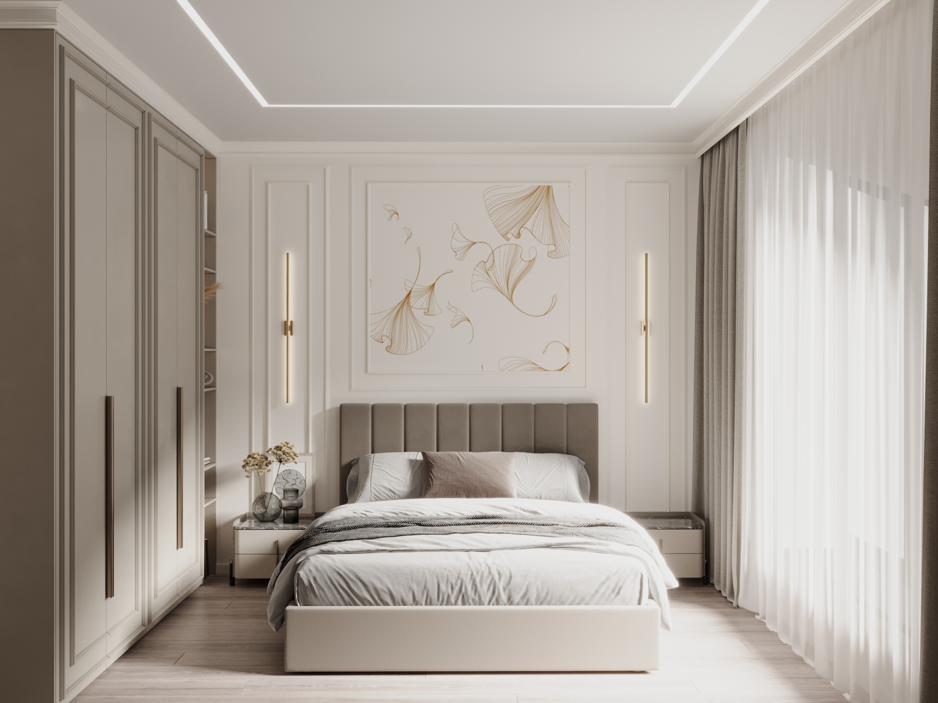 Спальня в светлых тонах-1