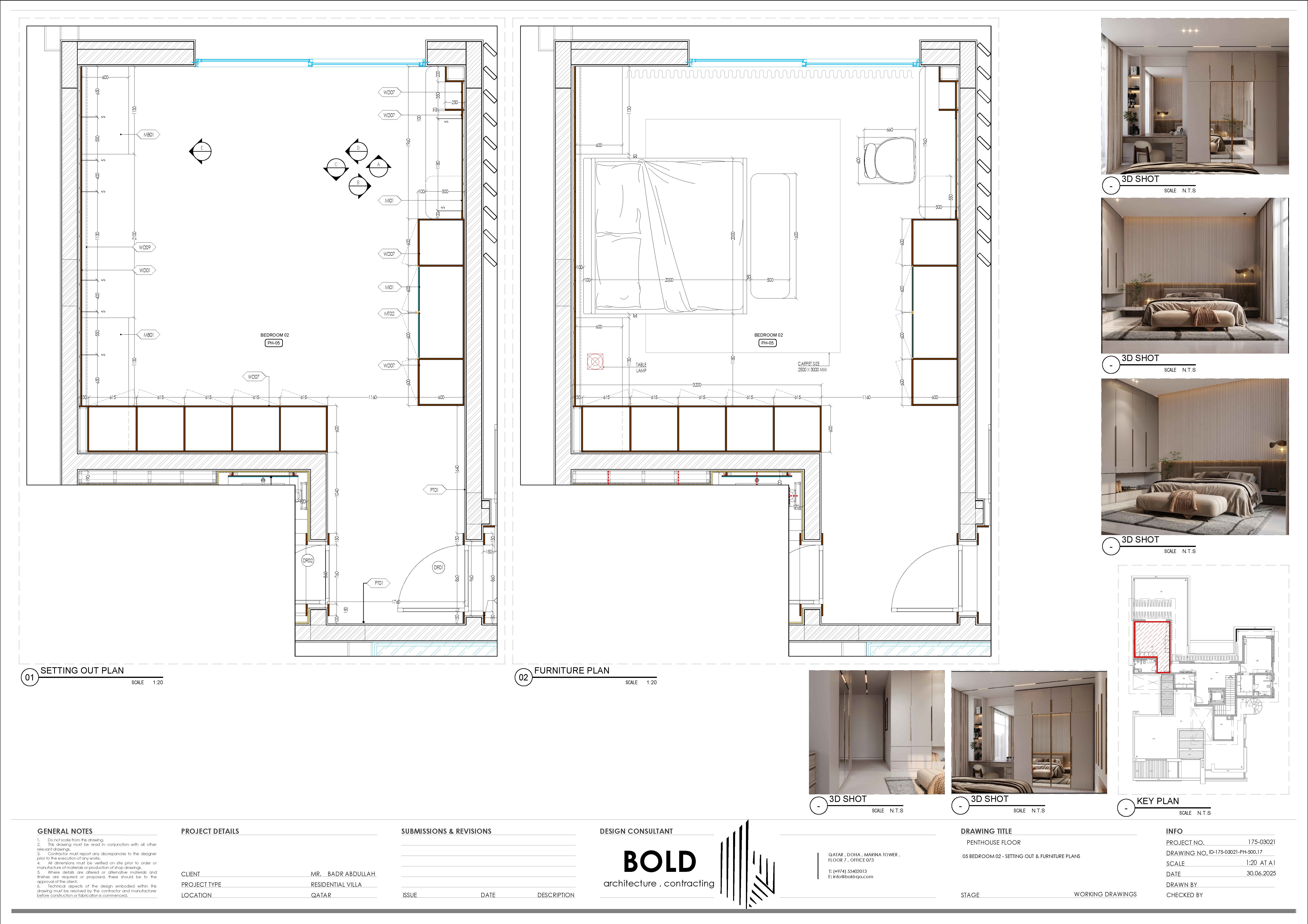 卧室技术图纸相关项目丨卡塔尔丨BOLD.CO.-5