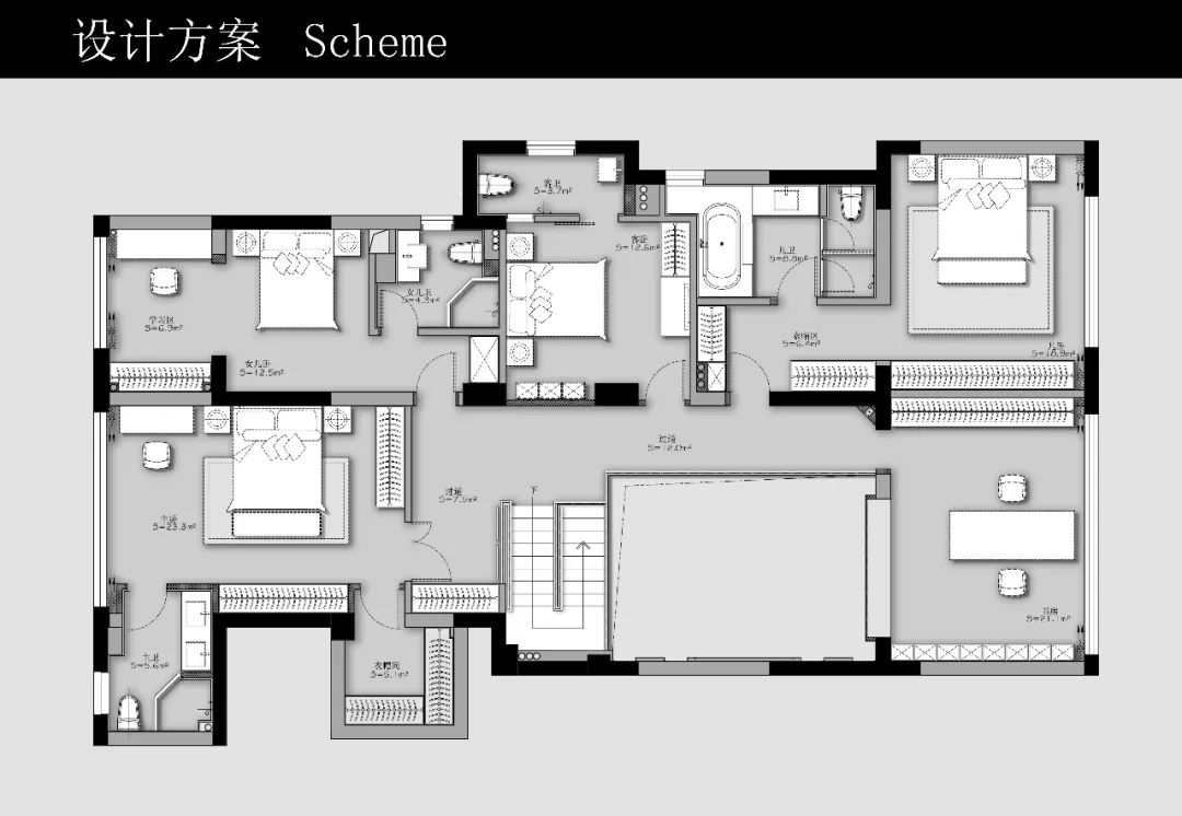 东阳 420㎡极简复式,黑白灰构建纯粹空间-28