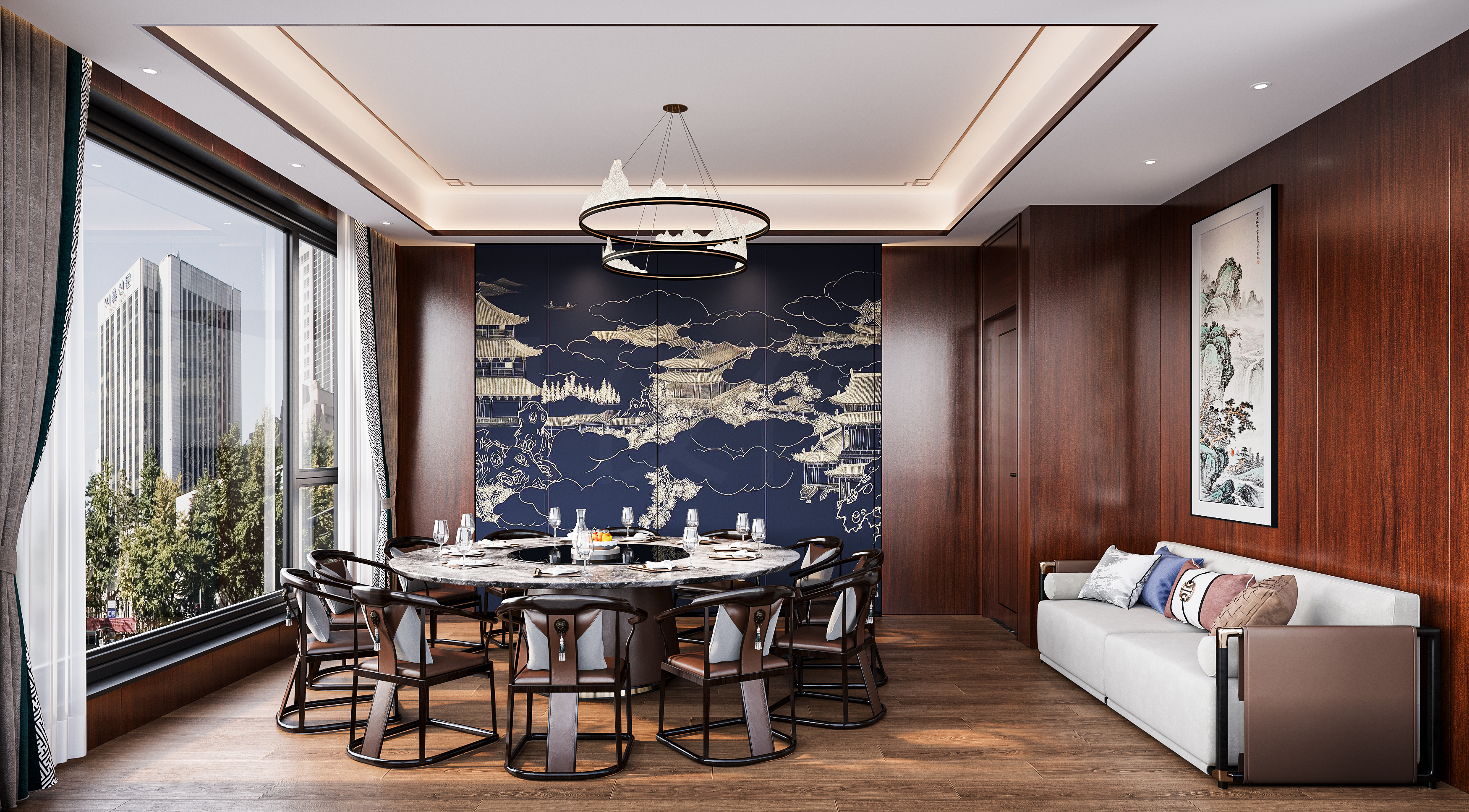 新中式大气木色搭配 尊贵典雅-1